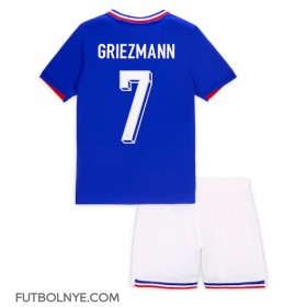 Camiseta Francia Antoine Griezmann #7 Primera Equipación para niños Eurocopa 2024 manga corta (+ pantalones cortos)